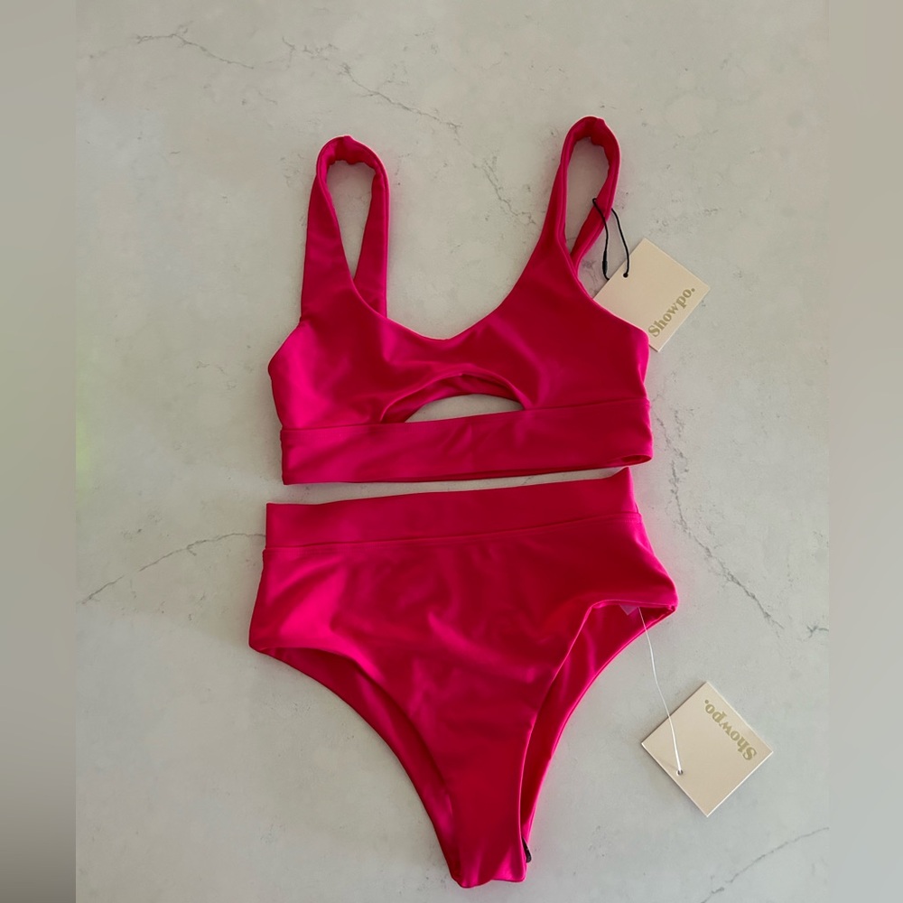 Showpo. hot pink Guinevere swim 2 pc. NWT
